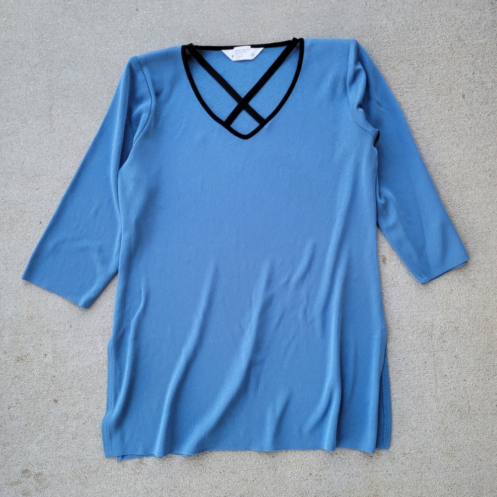 MISOOK Criss Cross Tunic Blouse, Womens Size S